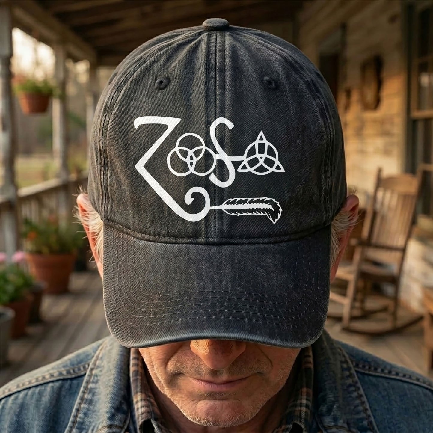 Led Zeppelin Denim Cap – Retro Classic Rock Music Inspired Dad Hat (With Box)