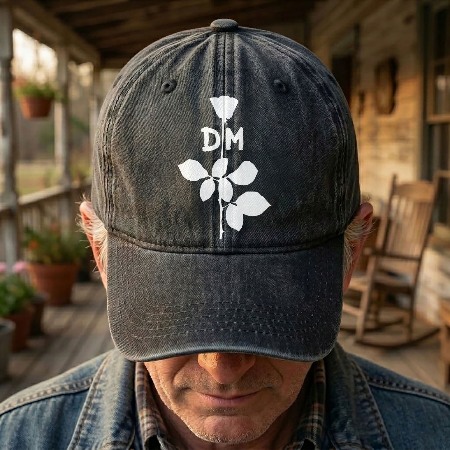 Depeche Mode Rose Denim Cap – Retro  Depeche Mode Tribute Merch Dad Hat (With Box)
