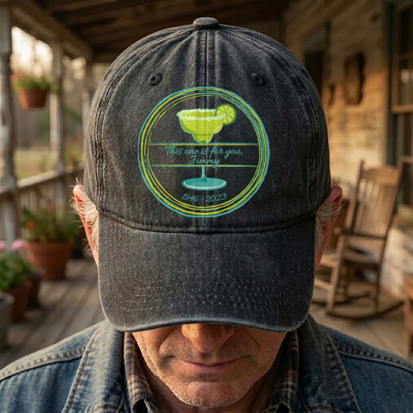 This one is for you Jimmy 1946-2023 Denim Cap – Retro Jimmy Buffett Tribute Dad Hat (With Box)