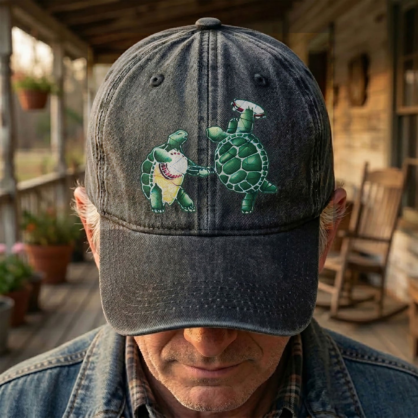 Grateful Dead Dancing Terrapins Denim Cap – Grateful Dead Tribute Merch Dad Hat (With Box)