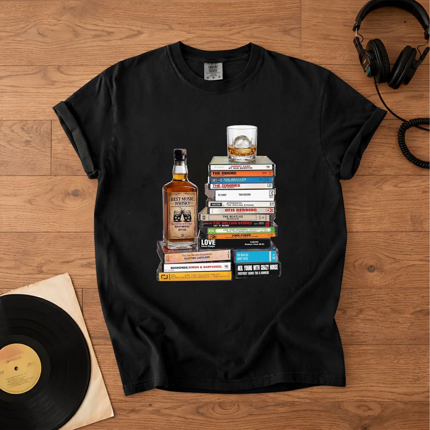The Beatles Cassette Collection T-Shirt – Retro Music The Beatles Band Merch Tee