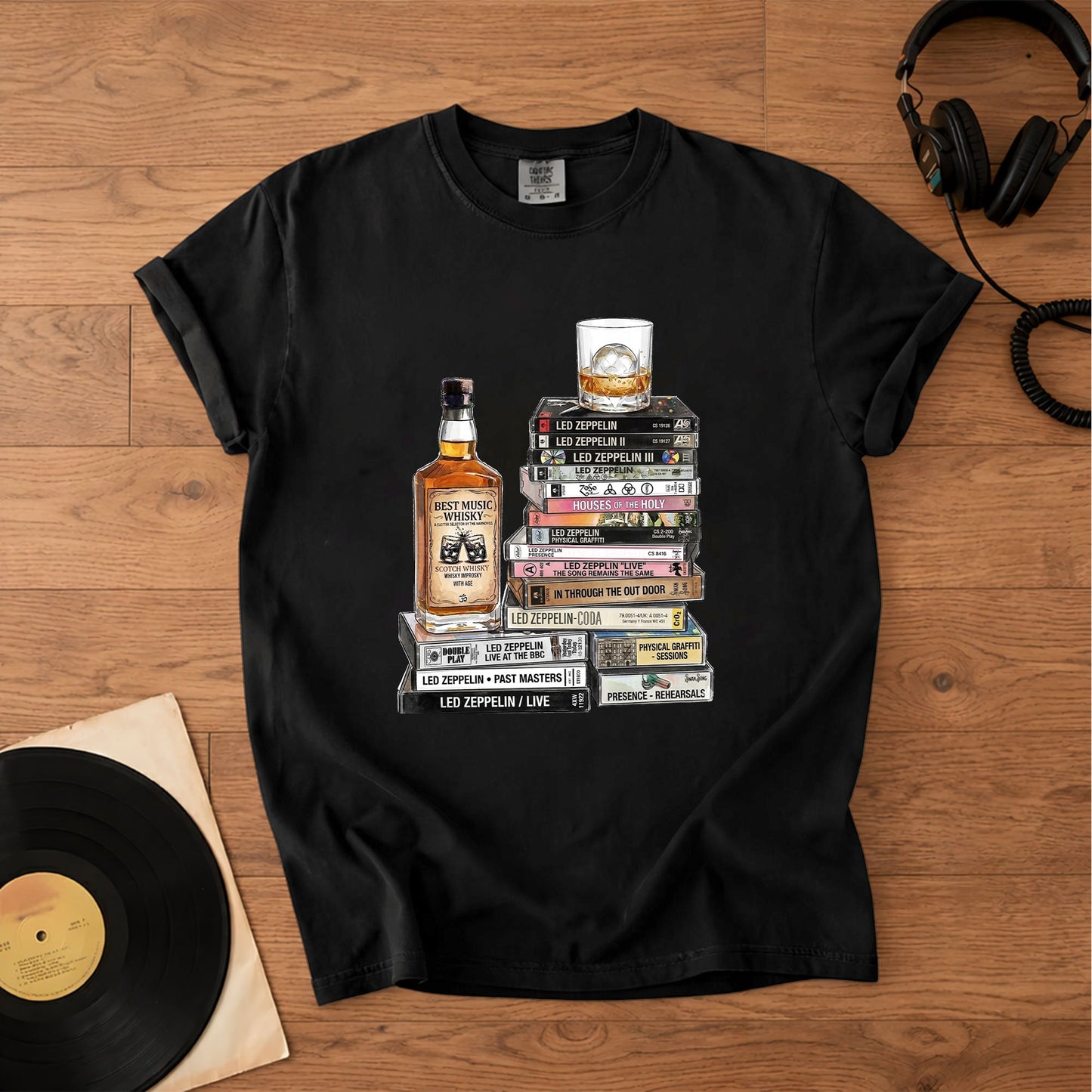 Led Zeppelin Cassette Collection T-Shirt – Retro Music Merch Tee