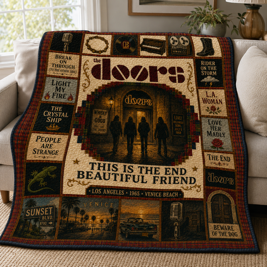 The Doors Quilt Blanket – Iconic Symbol Nostalgic High Quality Blanket