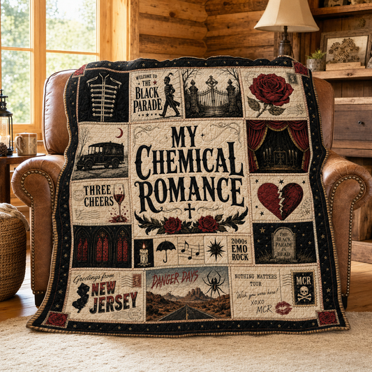 My Chemical Romance Quilt Blanket – Iconic Symbol Inspired High Quality Quilt Blanket