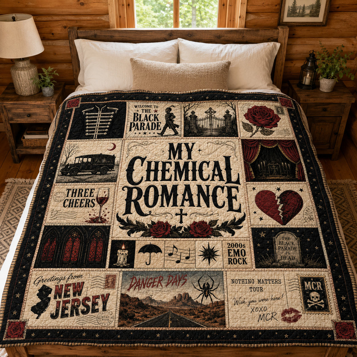 My Chemical Romance Quilt Blanket – Iconic Symbol Inspired High Quality Quilt Blanket