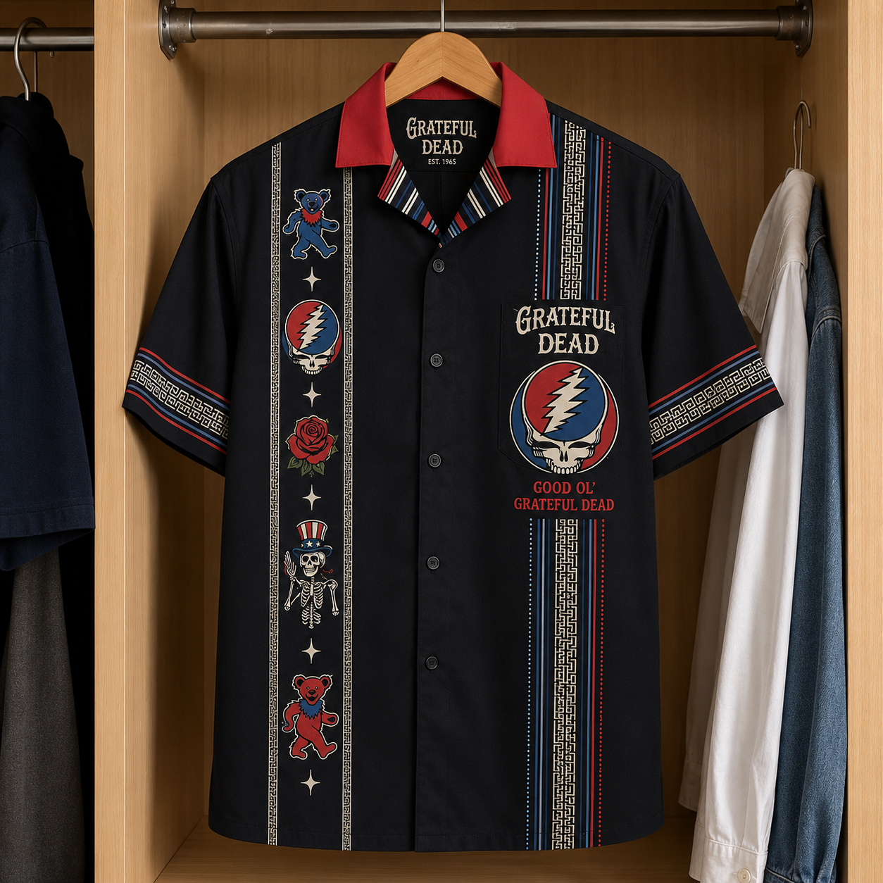 Grateful Dead Luxury Design Hawaiian Shirt - Mexican Inpsired Hawaiian Shirt
