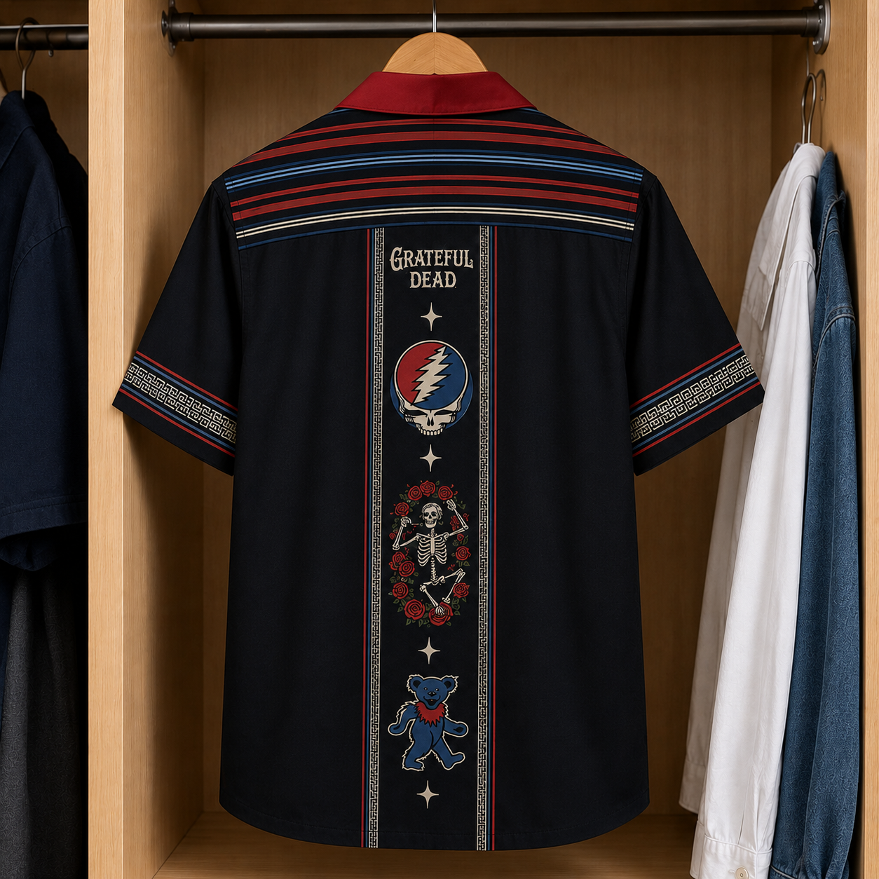 Grateful Dead Luxury Design Hawaiian Shirt - Mexican Inpsired Hawaiian Shirt