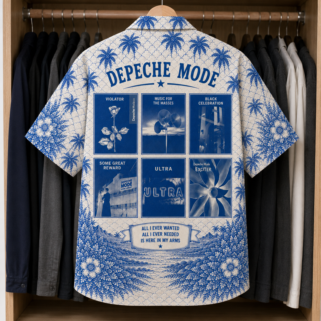 Depeche Mode Tropical Hawaiian Shirt - Tropical Inpsired Hawaiian Shirt Iconic Album Cover (Copy)