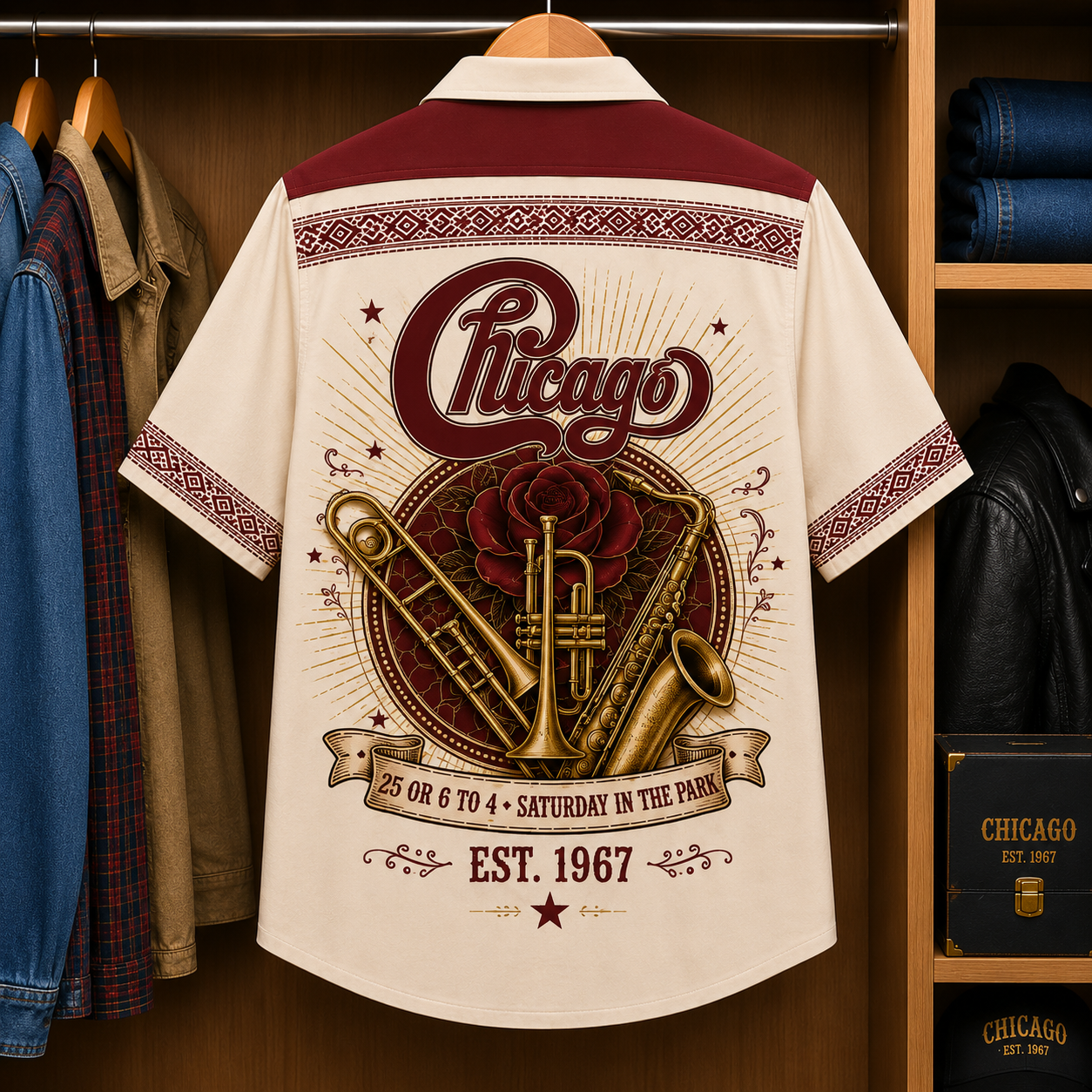 Chicago Luxury Hawaiian Shirt - Mexican Inspired Hawaiian Shirt White Version