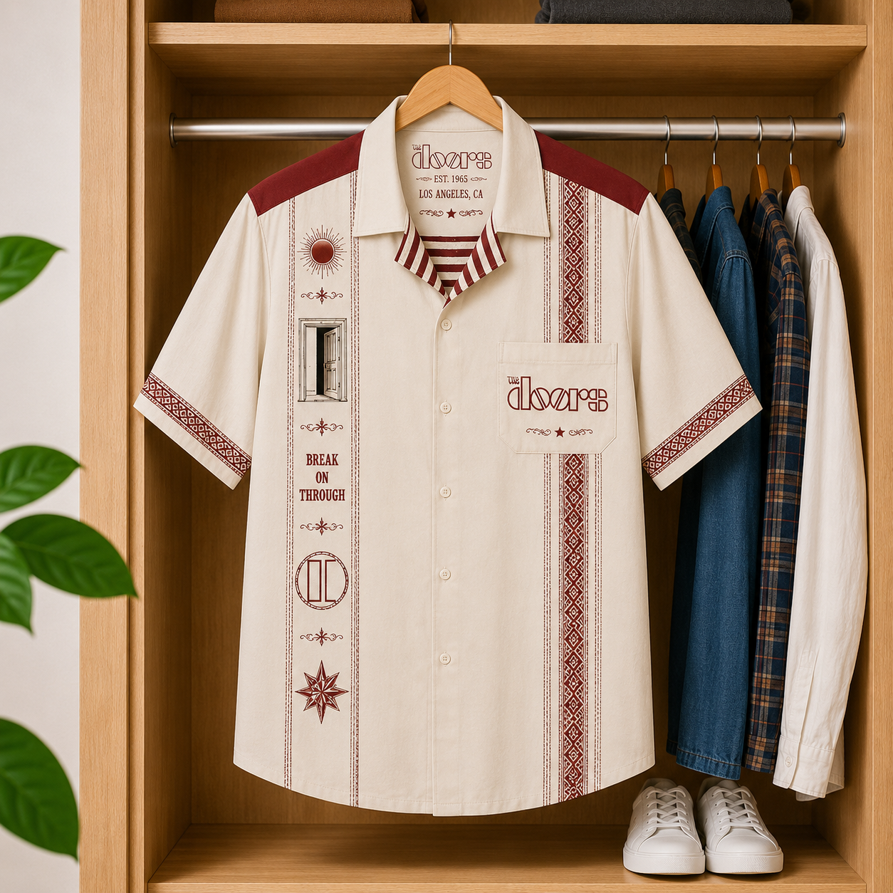 The Doors Luxury Hawaiian Shirt - Mexican Inspired Hawaiian Shirt White Version