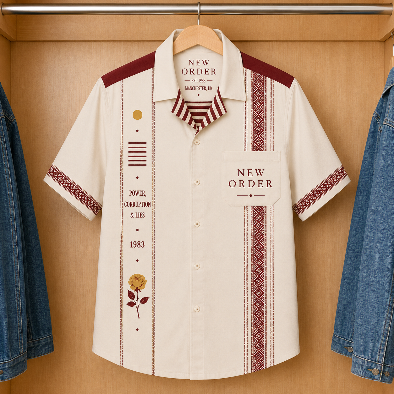 New Order Luxury Hawaiian Shirt - Mexican Inspired Hawaiian Shirt White Version