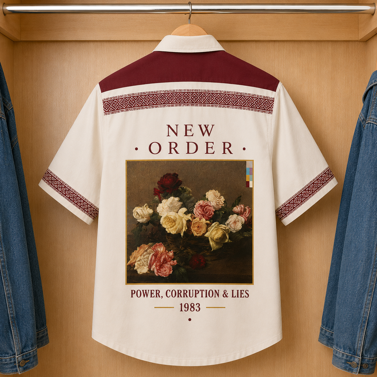 New Order Luxury Hawaiian Shirt - Mexican Inspired Hawaiian Shirt White Version