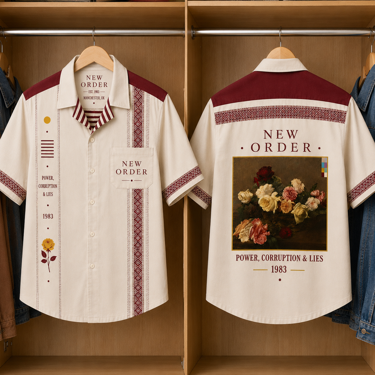 New Order Luxury Hawaiian Shirt - Mexican Inspired Hawaiian Shirt White Version