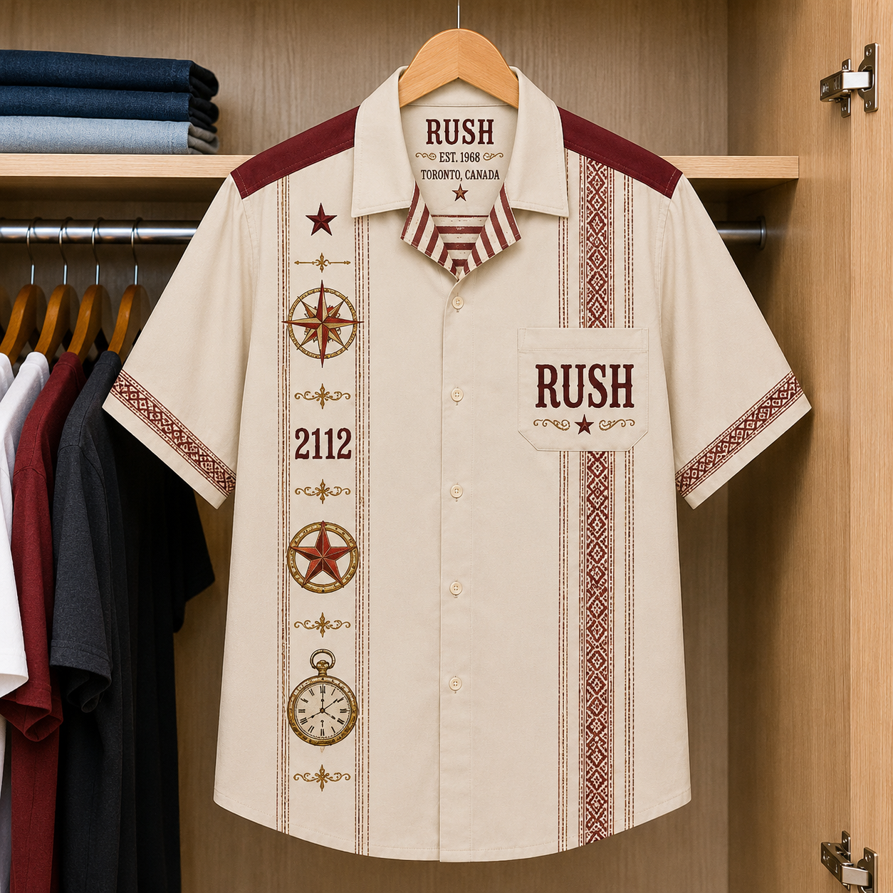 Rush Luxury Hawaiian Shirt - Mexican Inspired Hawaiian Shirt White Version