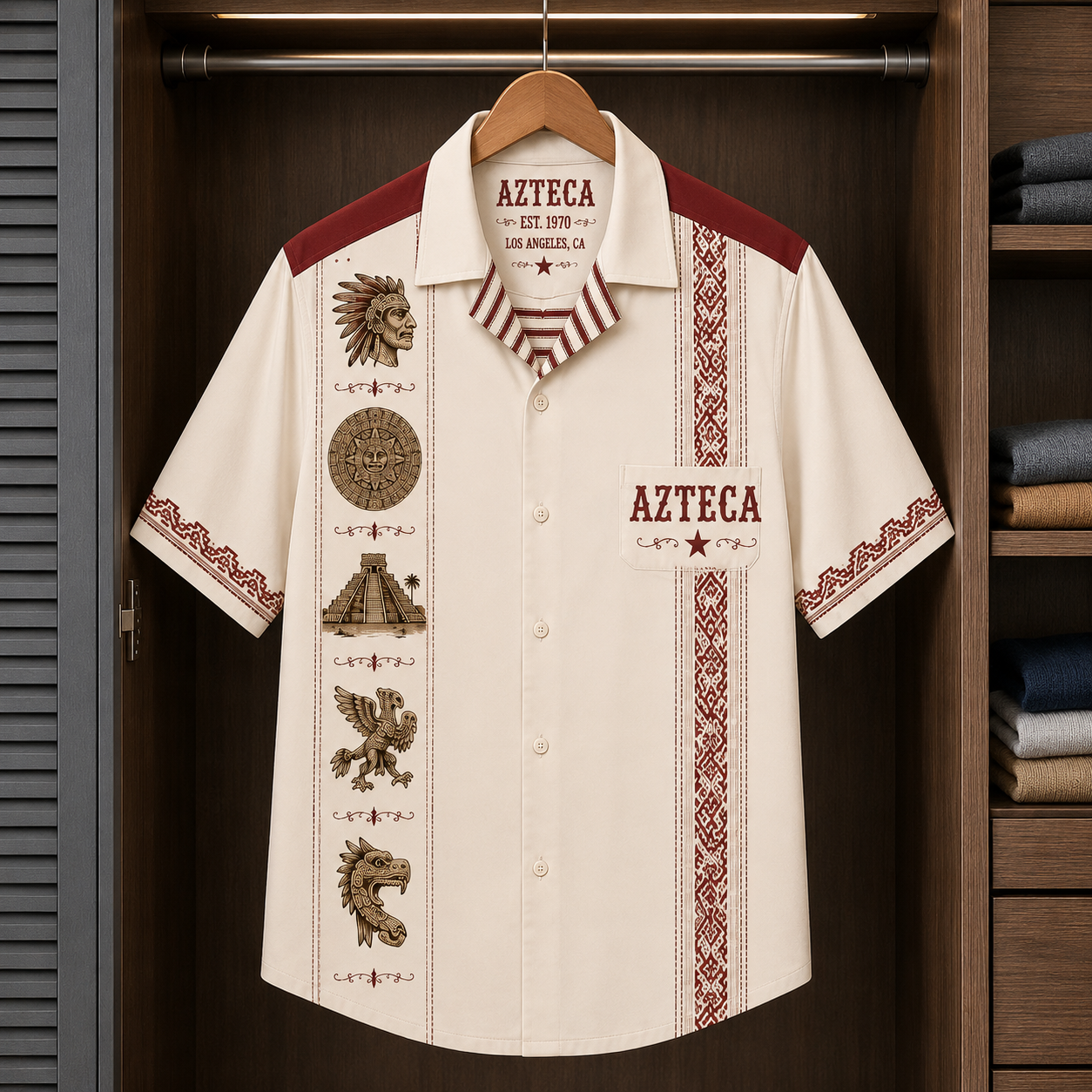 Journey Luxury Hawaiian Shirt - Mexican Inspired Hawaiian Shirt White Version