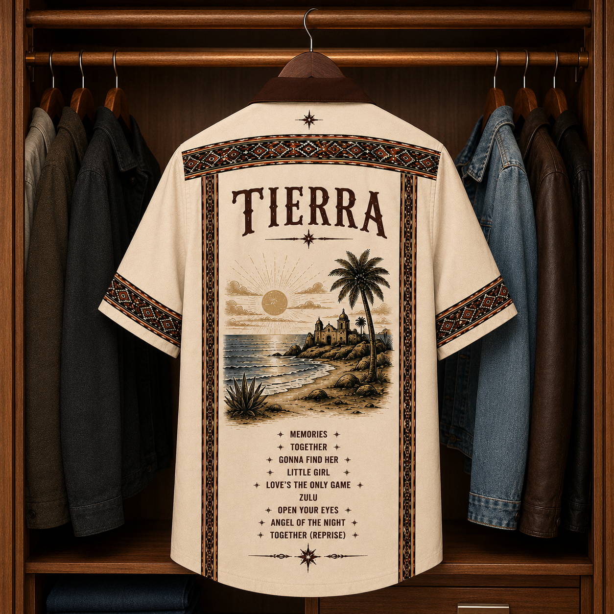 Tierra Luxury Hawaiian Shirt - Mexican Inspired Hawaiian Shirt White Version
