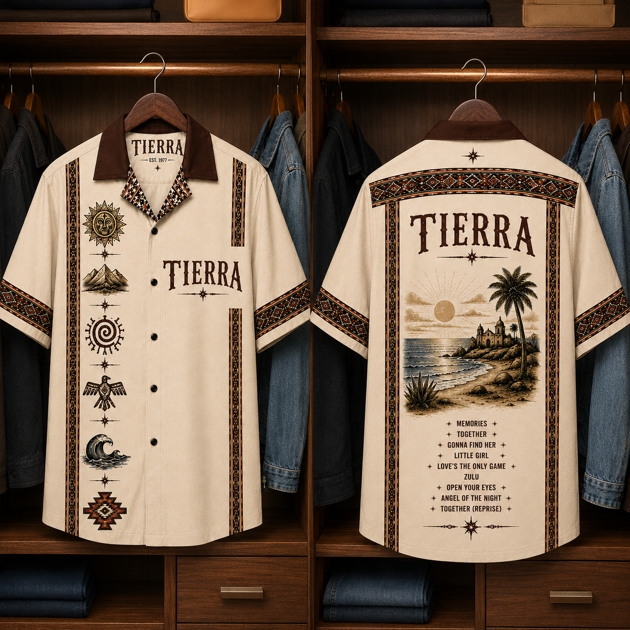 Tierra Luxury Hawaiian Shirt - Mexican Inspired Hawaiian Shirt White Version