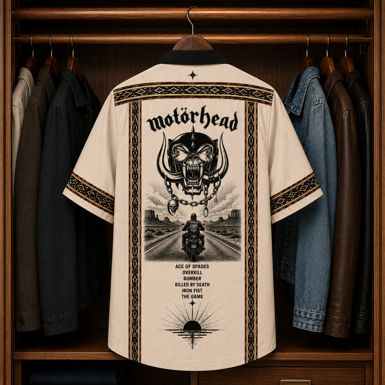MotorHead Luxury Hawaiian Shirt - Mexican Inspired Hawaiian Shirt White Version