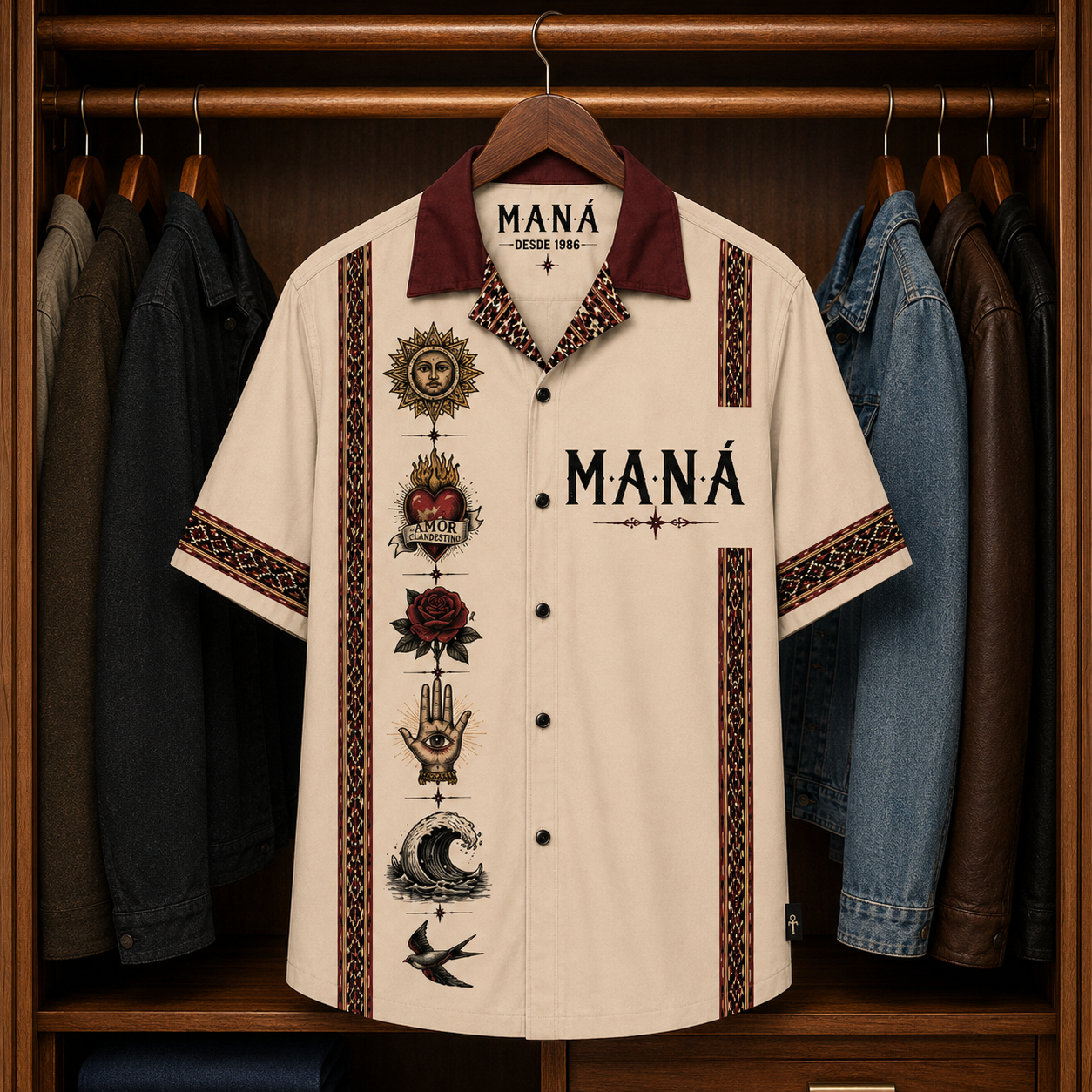 Mana Luxury Hawaiian Shirt - Mexican Inspired Hawaiian Shirt White Version