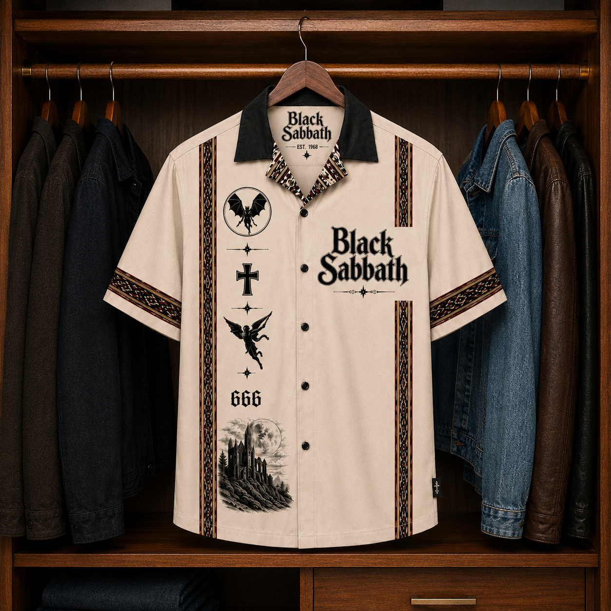 Black Sabbath Luxury Hawaiian Shirt - Mexican Inspired Hawaiian Special Shirt