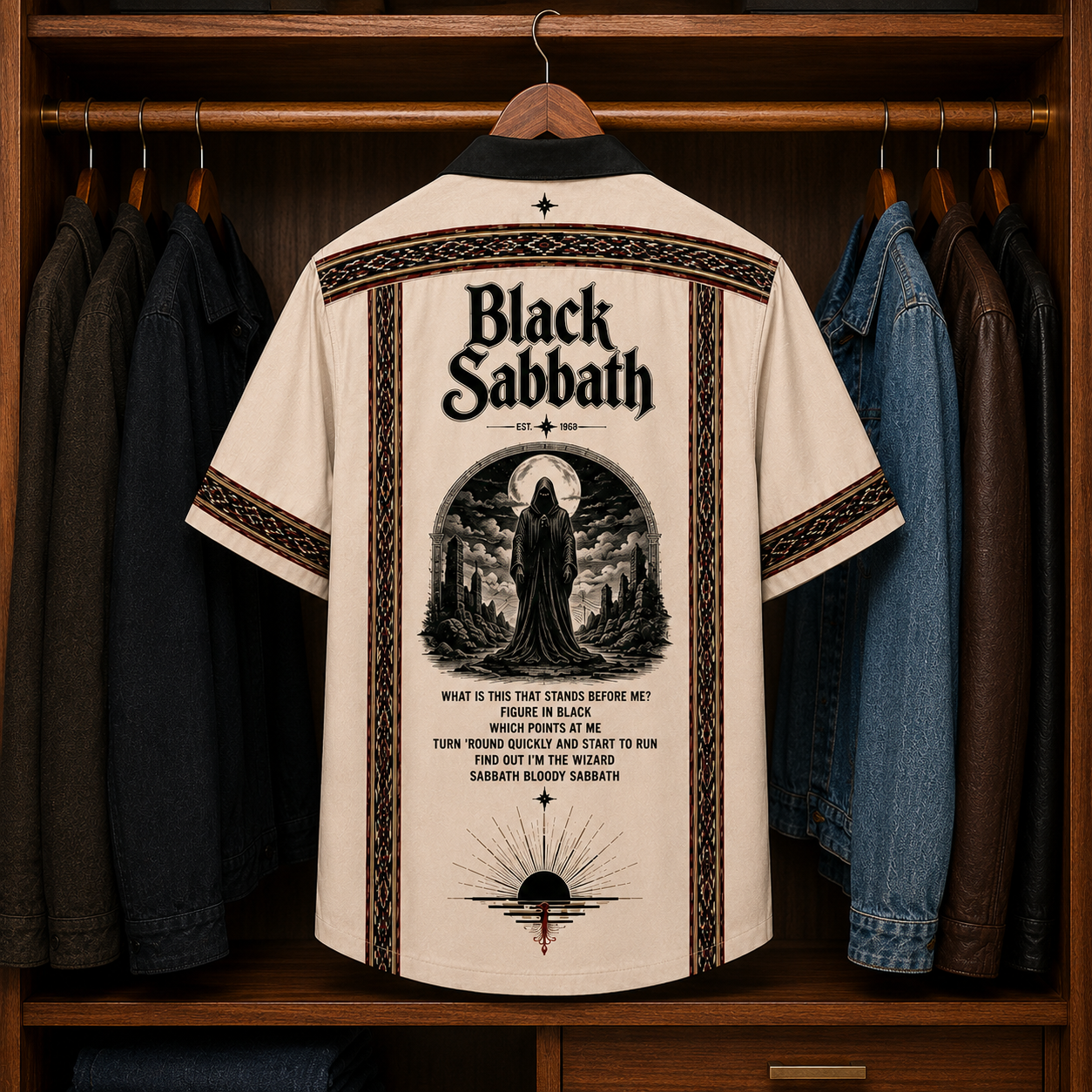 Black Sabbath Luxury Hawaiian Shirt - Mexican Inspired Hawaiian Special Shirt