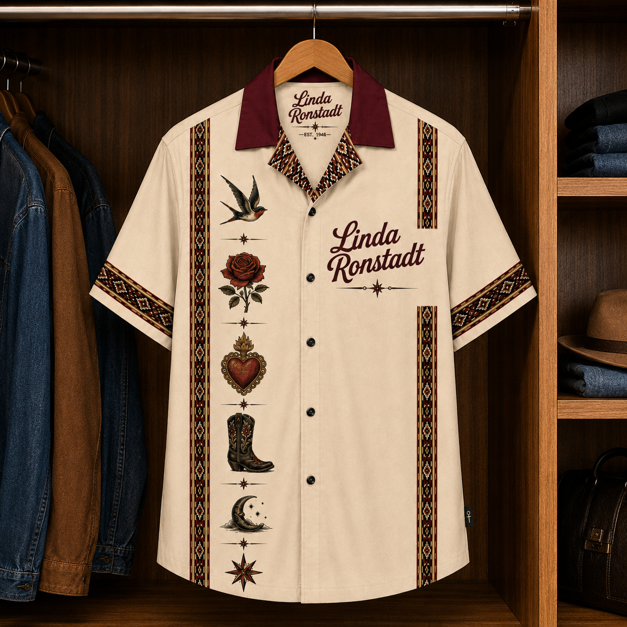 Linda Ronstadt Luxury Hawaiian Shirt - Mexican Inspired Hawaiian Special Shirt