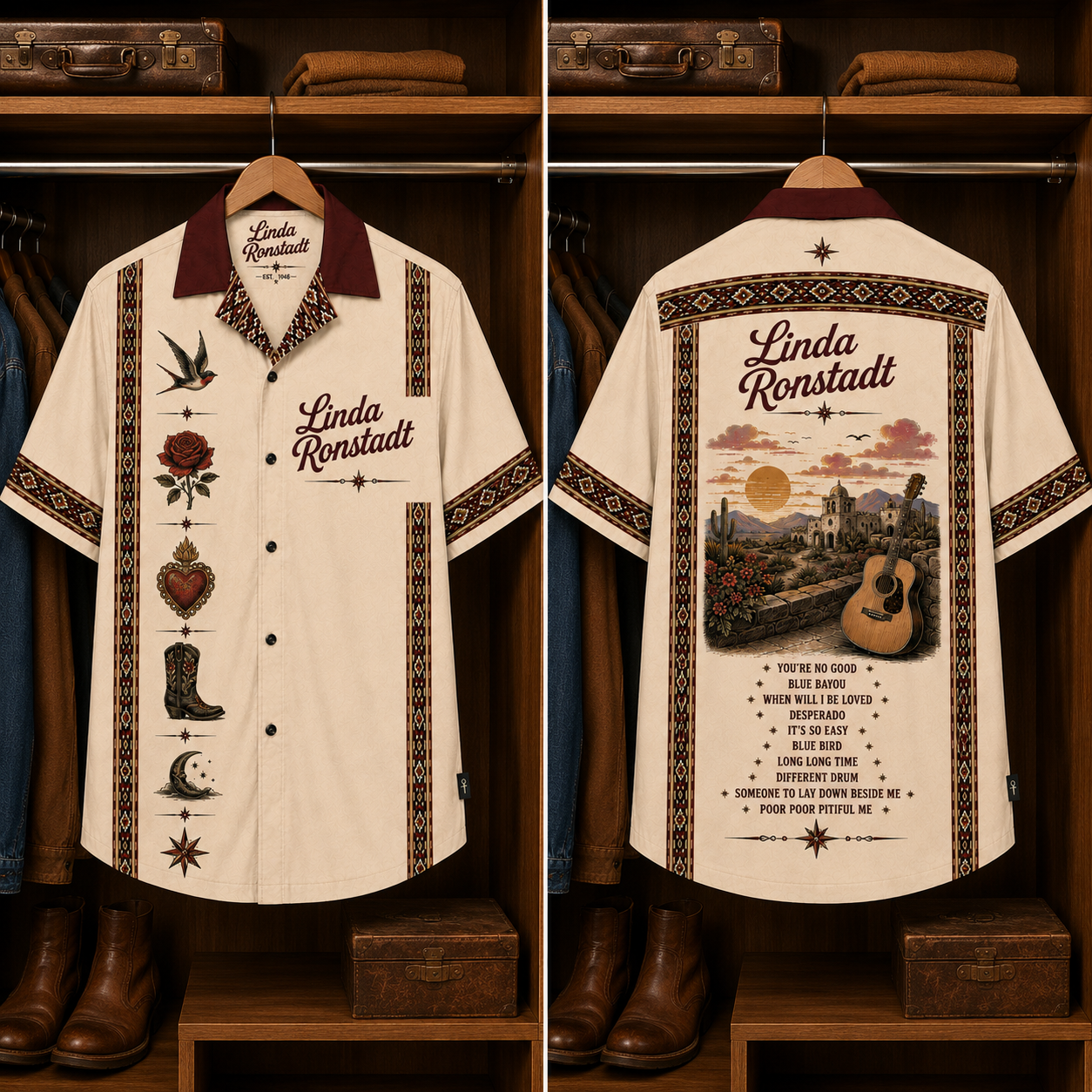 Linda Ronstadt Luxury Hawaiian Shirt - Mexican Inspired Hawaiian Special Shirt