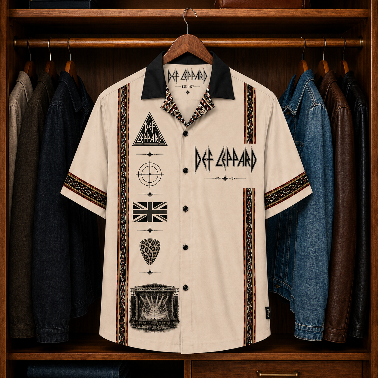 Def Leppard Luxury Hawaiian Shirt - Mexican Inspired Hawaiian Special Shirt