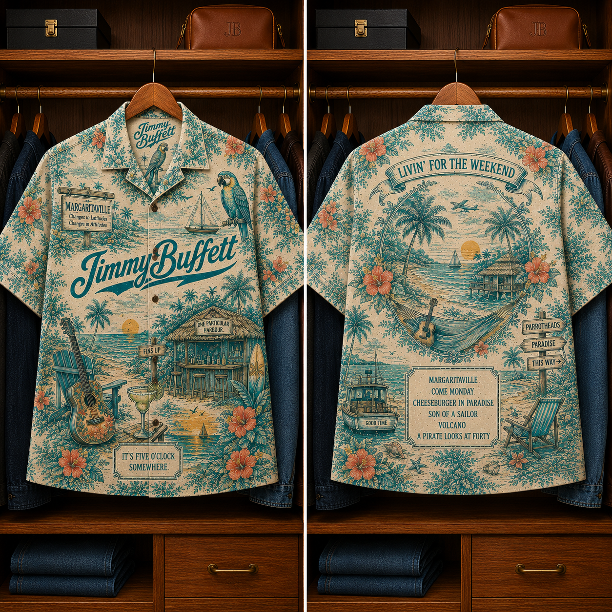 Jimmy Buffett Luxury Hawaiian Shirt - Tropical Inspired Hawaiian Special Shirt