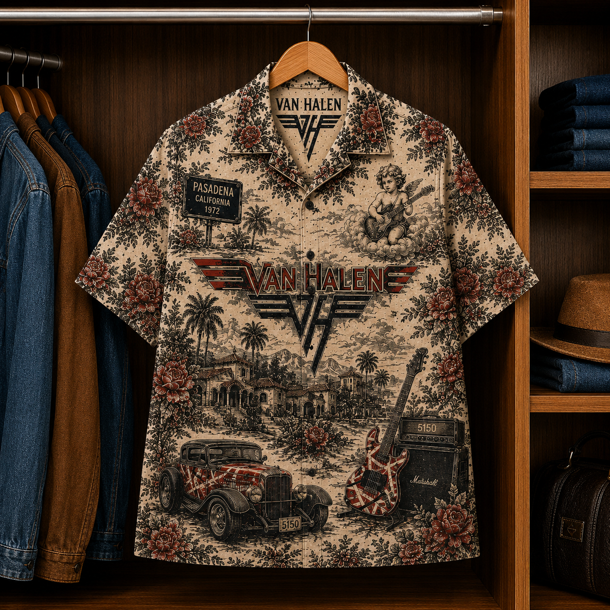 Van Halen Luxury Hawaiian Shirt - Tropical Inspired Hawaiian Special Shirt