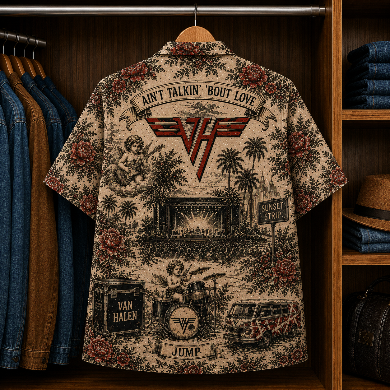 Van Halen Luxury Hawaiian Shirt - Tropical Inspired Hawaiian Special Shirt