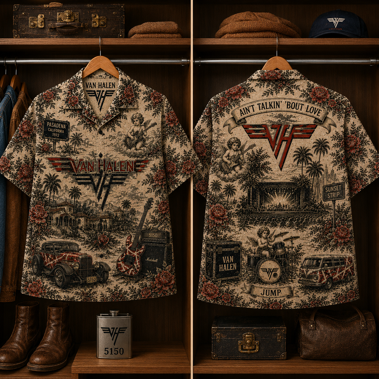 Van Halen Luxury Hawaiian Shirt - Tropical Inspired Hawaiian Special Shirt