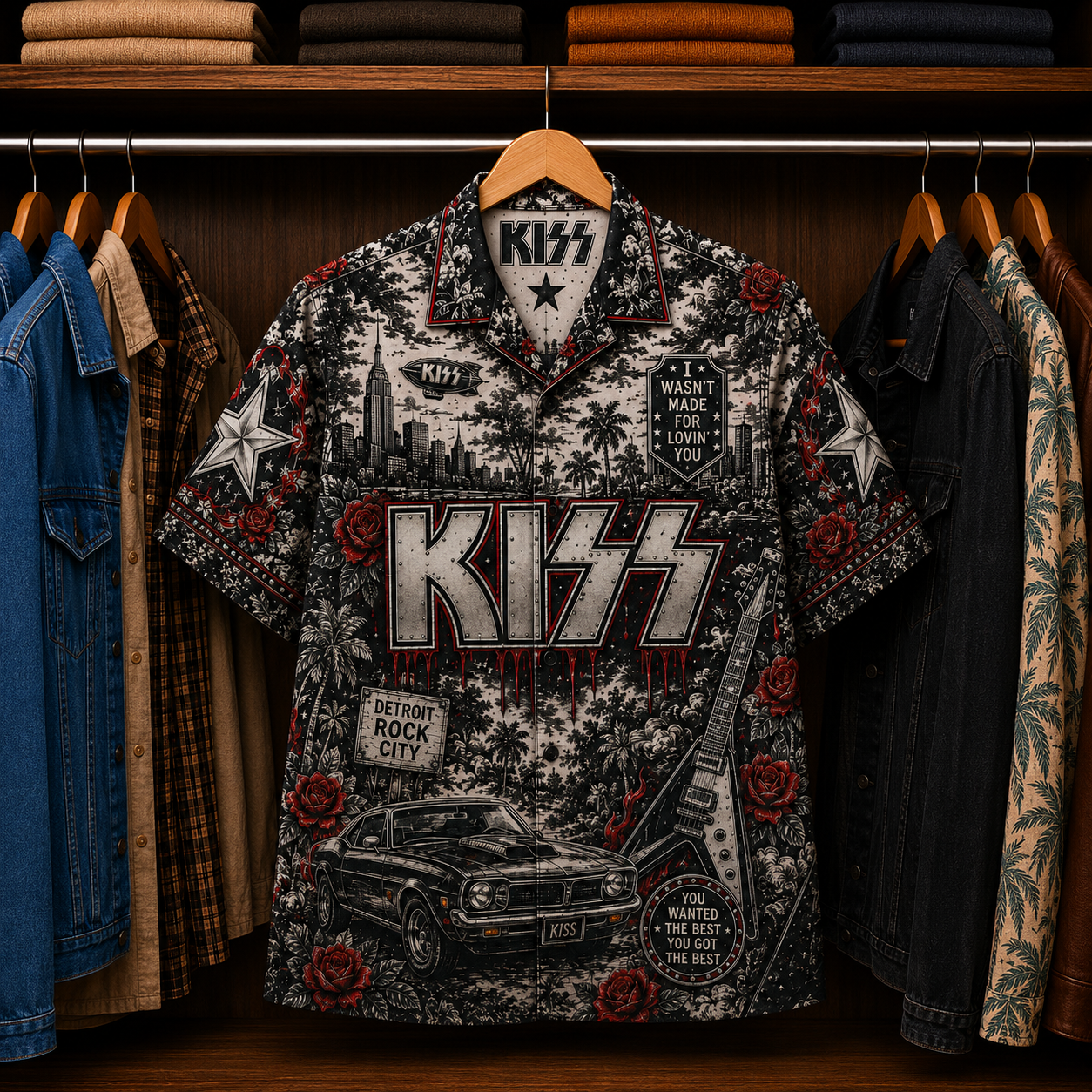 KISS Luxury Hawaiian Shirt - Tropical Inspired Hawaiian Special Shirt