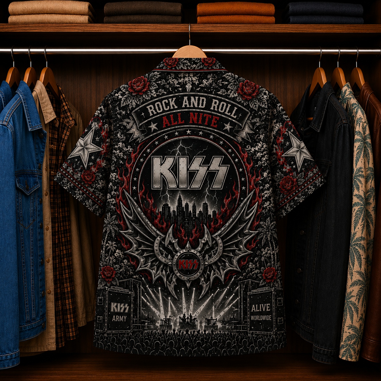 KISS Luxury Hawaiian Shirt - Tropical Inspired Hawaiian Special Shirt