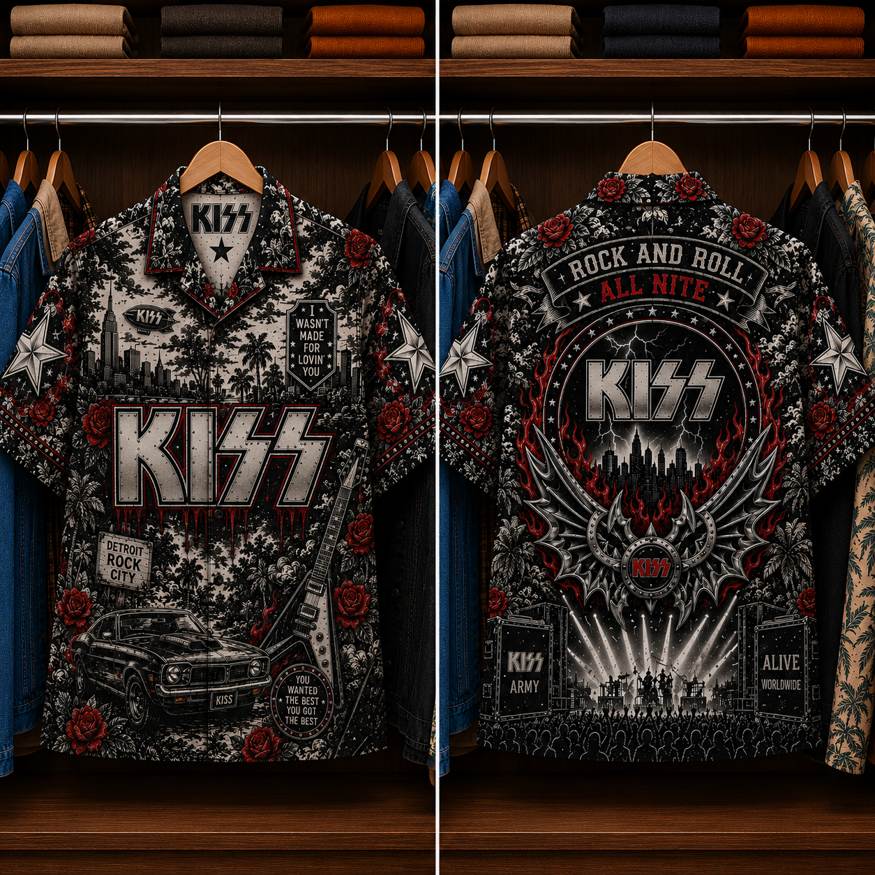KISS Luxury Hawaiian Shirt - Tropical Inspired Hawaiian Special Shirt
