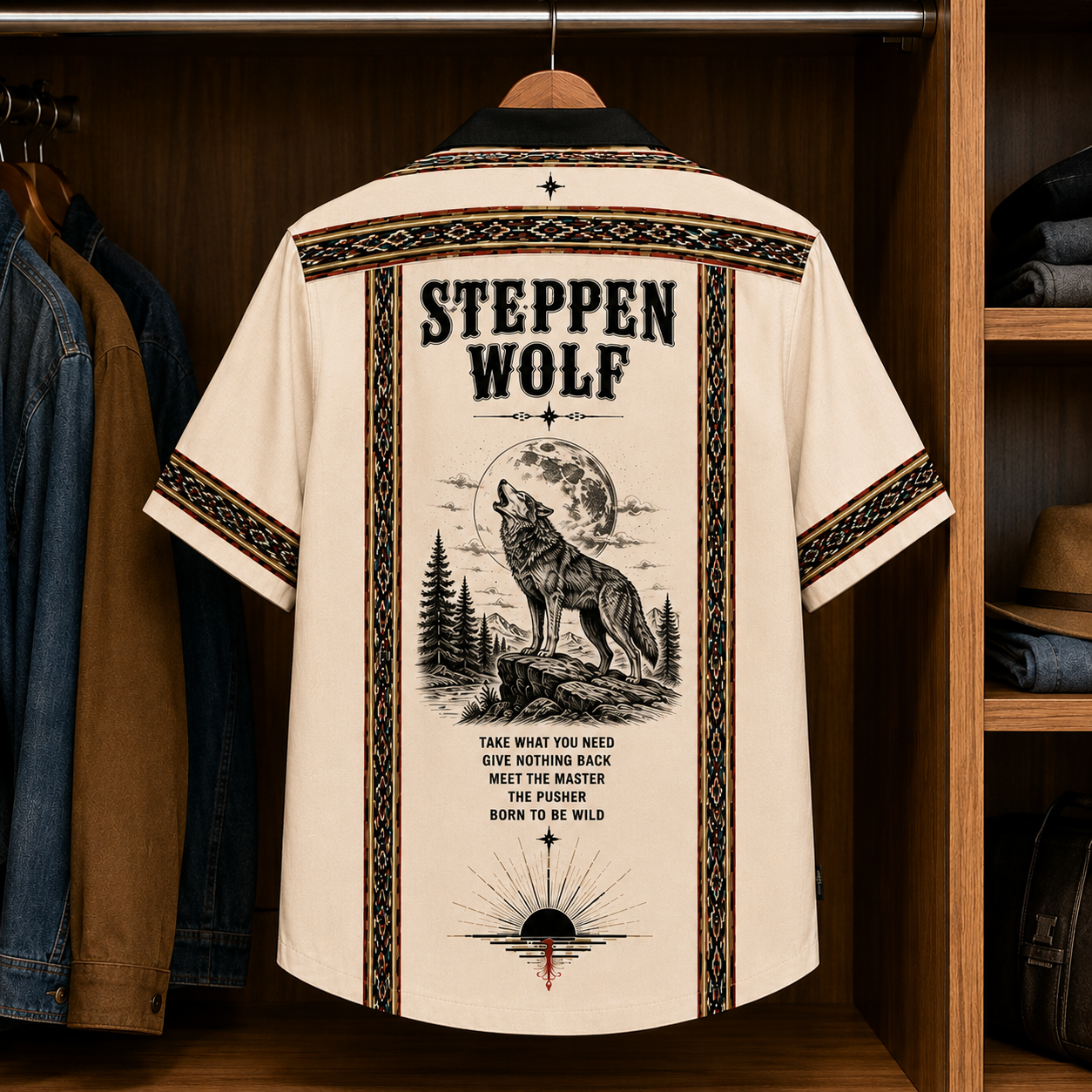 SteppenWolf Luxury Hawaiian Shirt - Mexican Inspired Hawaiian Shirt White Version