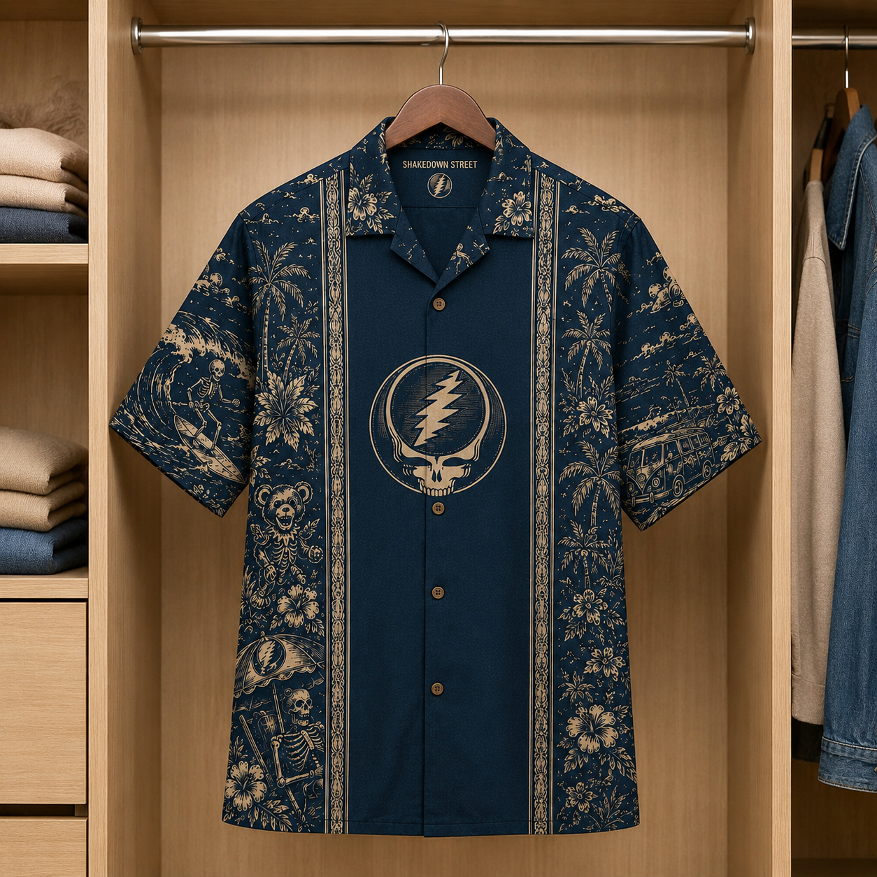 Grateful Dead Luxury Hawaiian Shirt - Designer Brand Inspired Hawaiian Special Edition