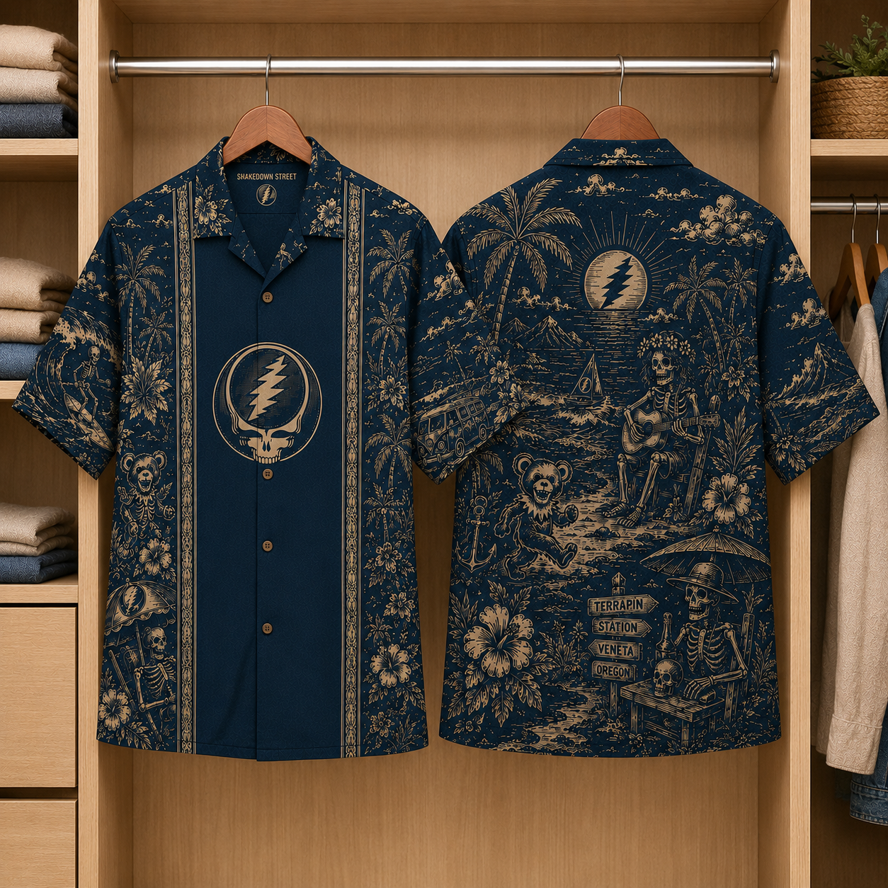 Grateful Dead Luxury Hawaiian Shirt - Designer Brand Inspired Hawaiian Special Edition