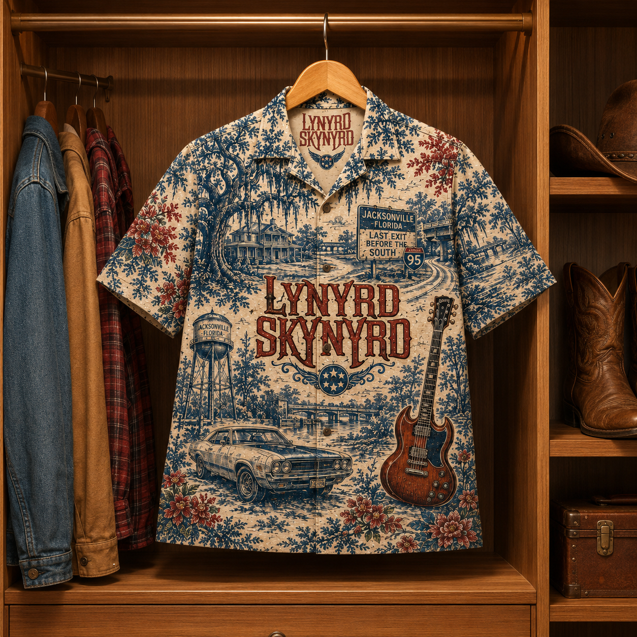 Lynyrd Skynyrd Luxury Hawaiian Shirt - Tropical Inspired Hawaiian Special Shirt