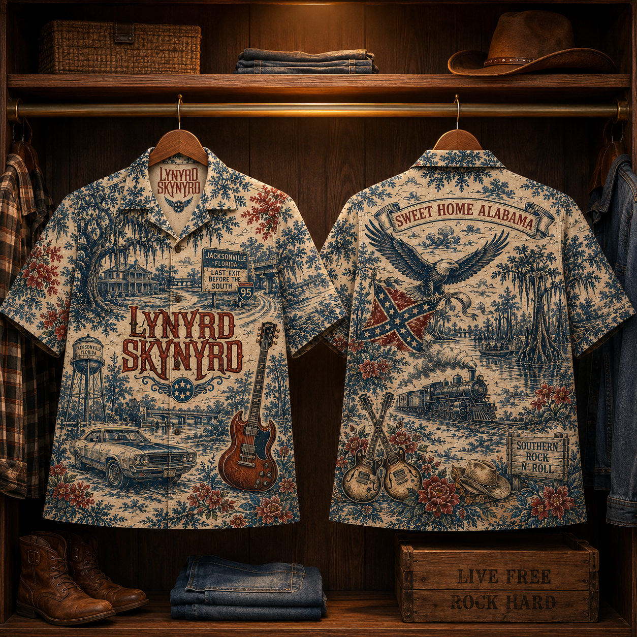 Lynyrd Skynyrd Luxury Hawaiian Shirt - Tropical Inspired Hawaiian Special Shirt
