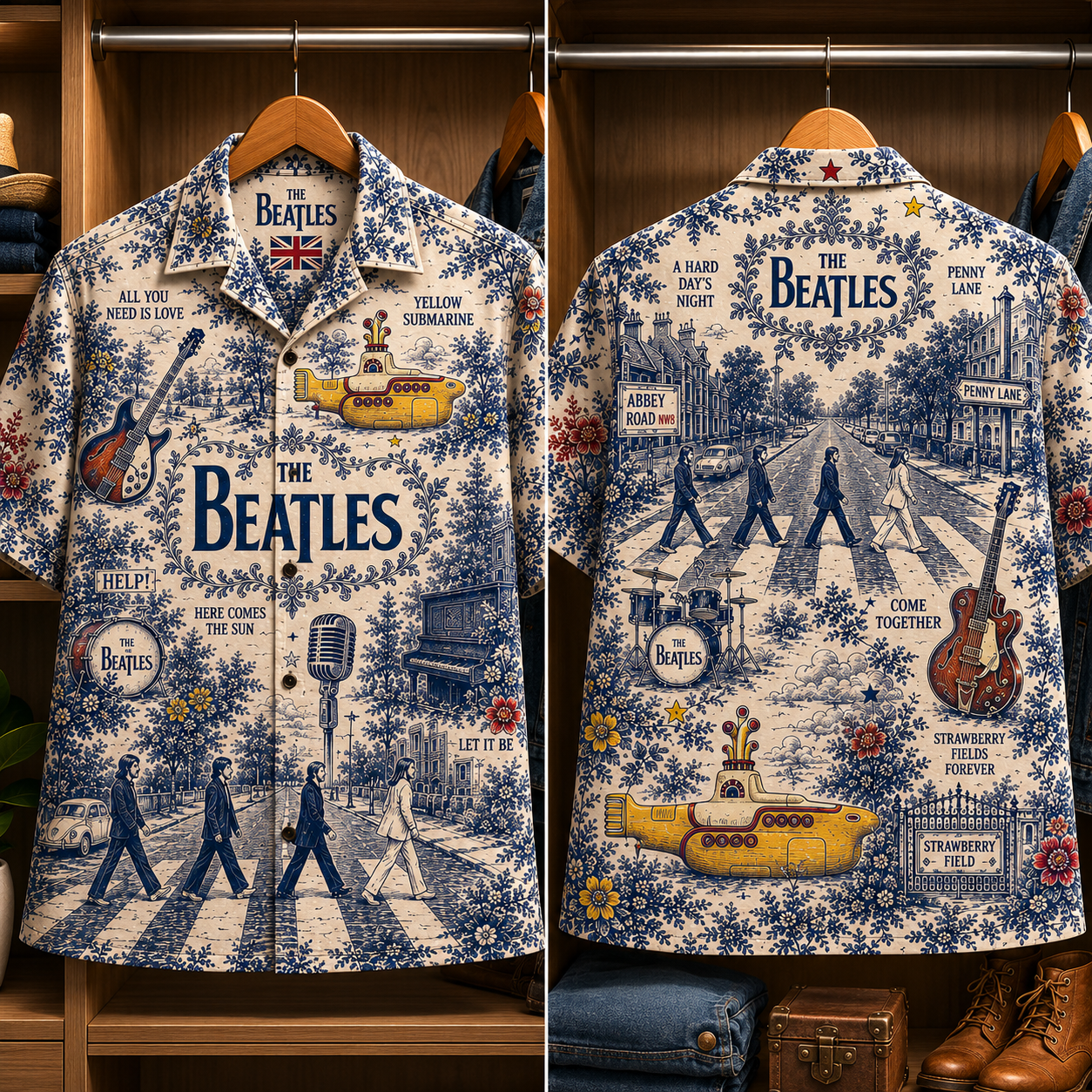 The Beatles Luxury Hawaiian Shirt - Tropical Inspired Hawaiian Special Edition