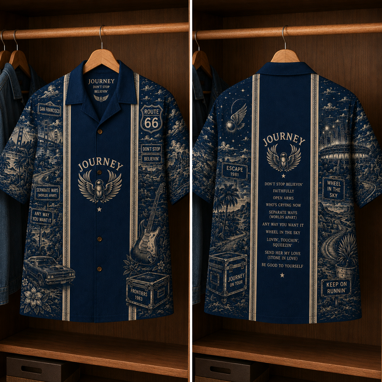 Journey Luxury Hawaiian Shirt - Designer Brand Inspired Hawaiian Special Edition