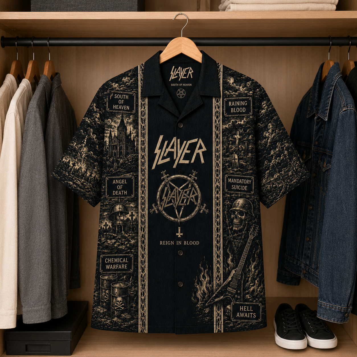Slayer Luxury Hawaiian Shirt - Designer Brand Inspired Hawaiian Special Edition