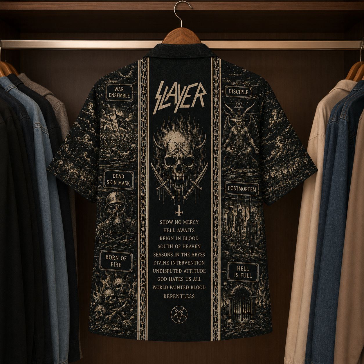 Slayer Luxury Hawaiian Shirt - Designer Brand Inspired Hawaiian Special Edition