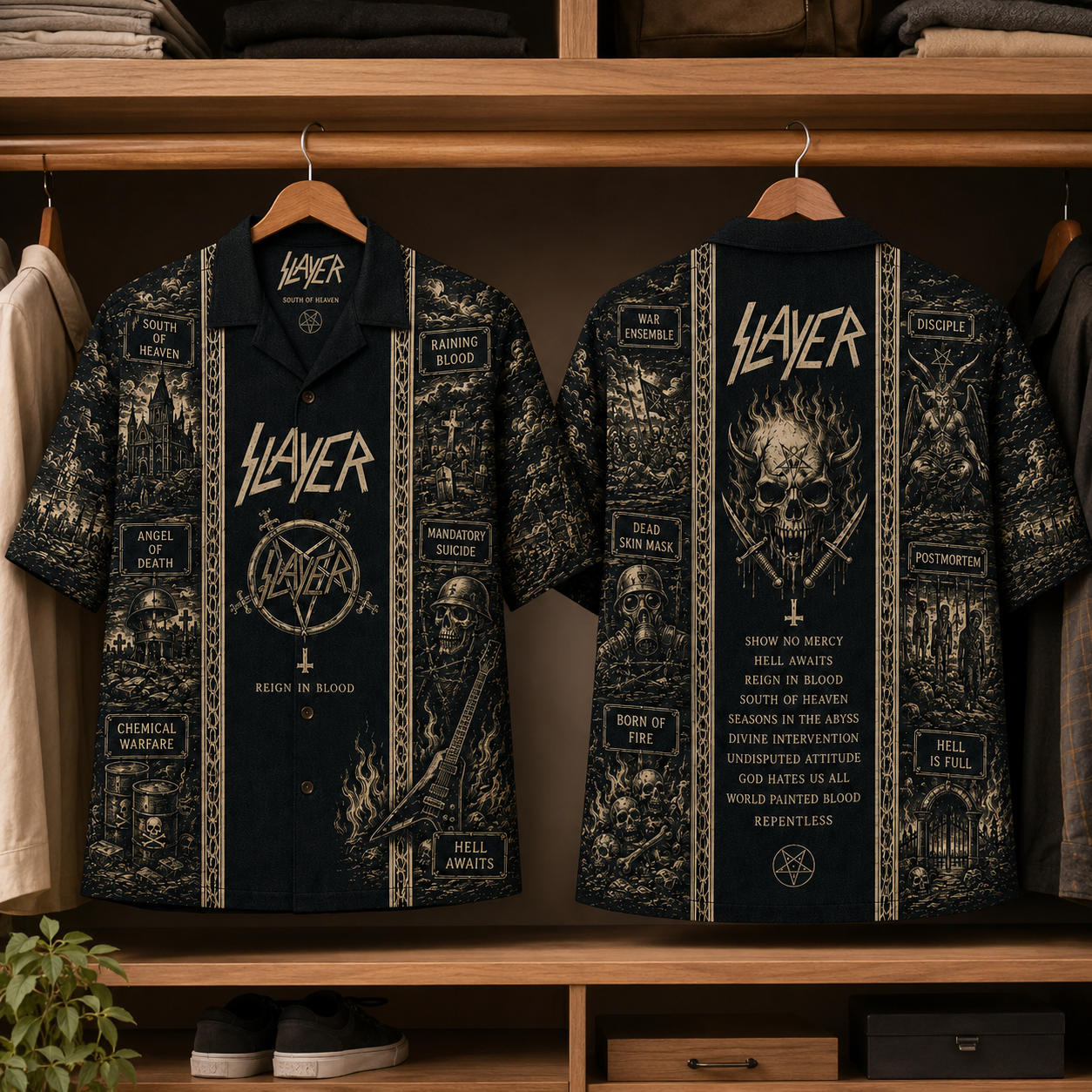 Slayer Luxury Hawaiian Shirt - Designer Brand Inspired Hawaiian Special Edition