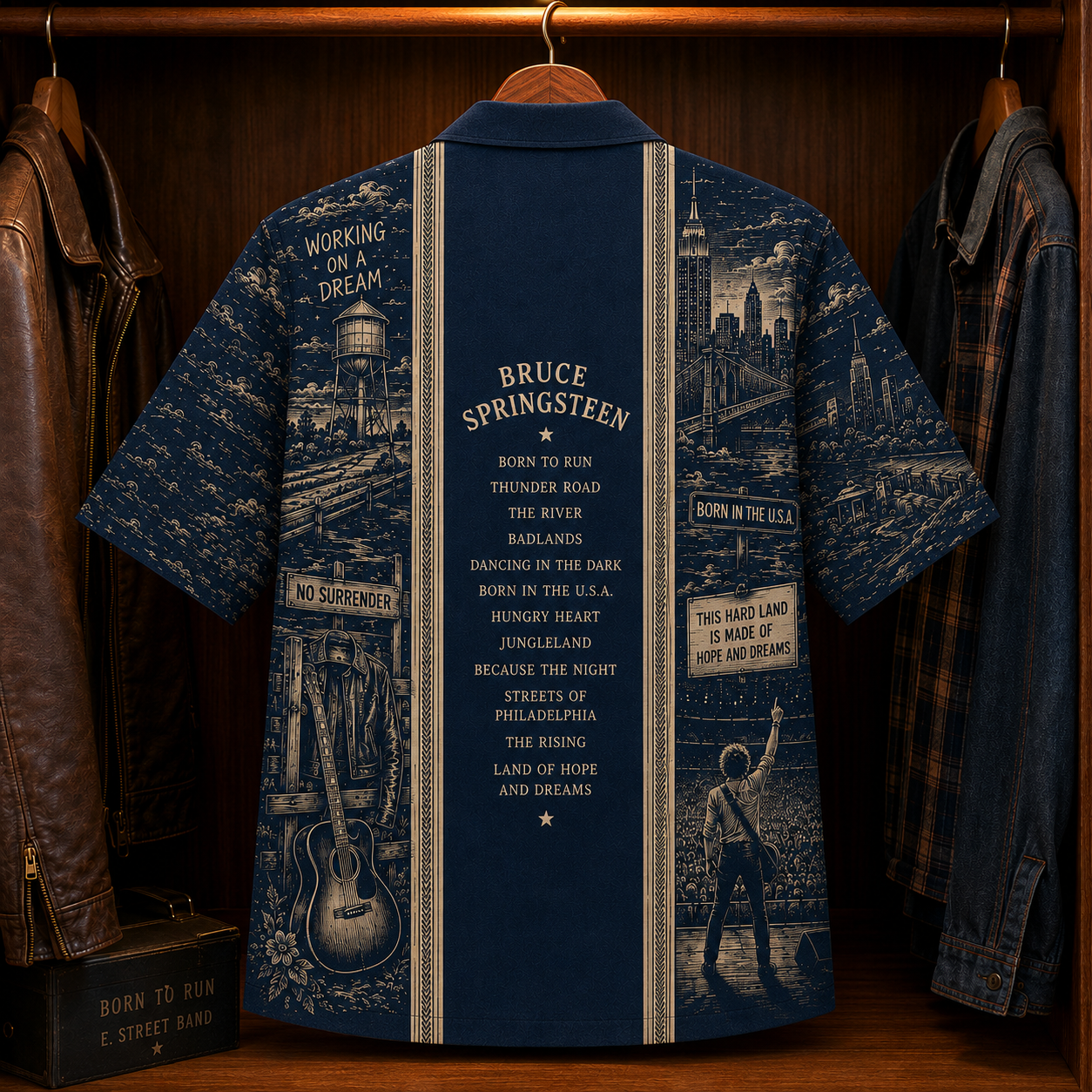 Bruce Springsteen Luxury Hawaiian Shirt - Designer Brand Inspired Hawaiian Special Edition