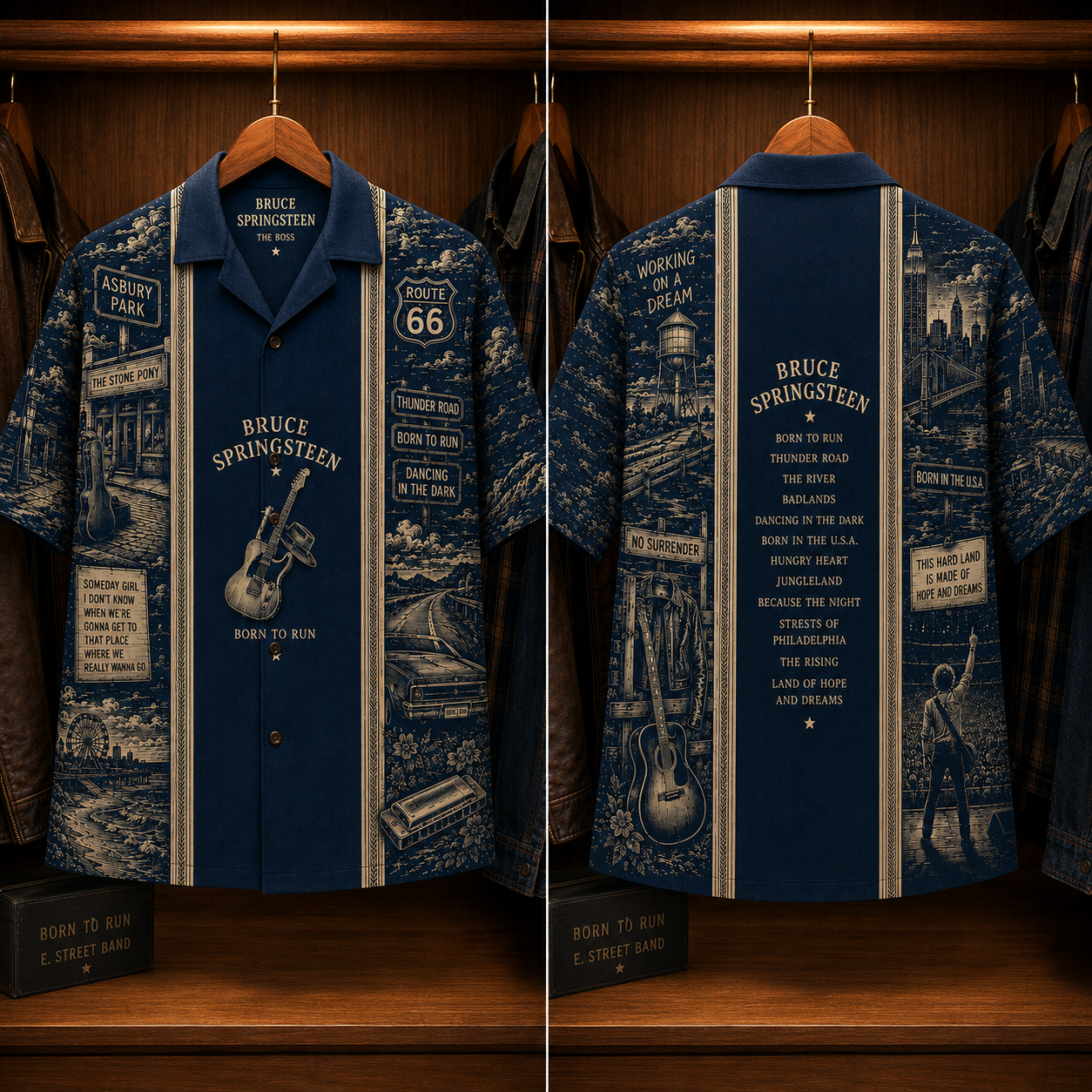 Bruce Springsteen Luxury Hawaiian Shirt - Designer Brand Inspired Hawaiian Special Edition