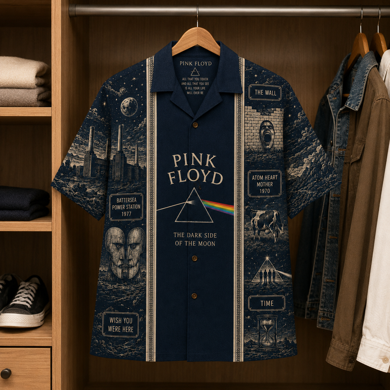 Pink Floyd Luxury Hawaiian Shirt - Designer Brand Inspired Hawaiian Special Edition