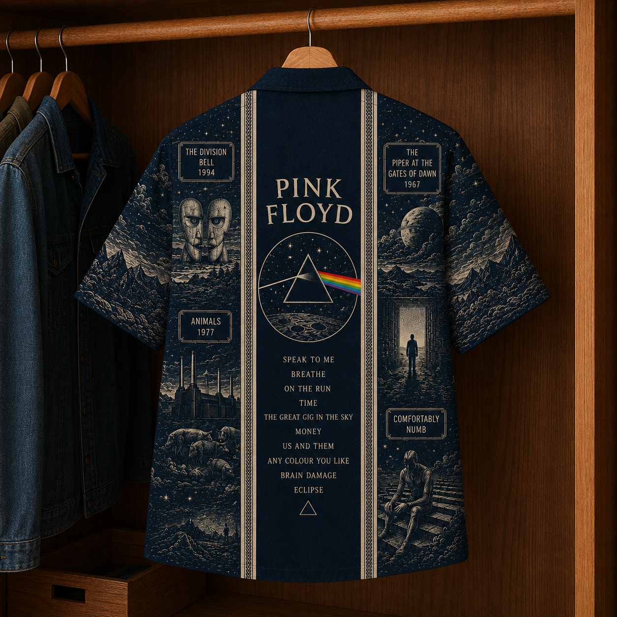 Pink Floyd Luxury Hawaiian Shirt - Designer Brand Inspired Hawaiian Special Edition