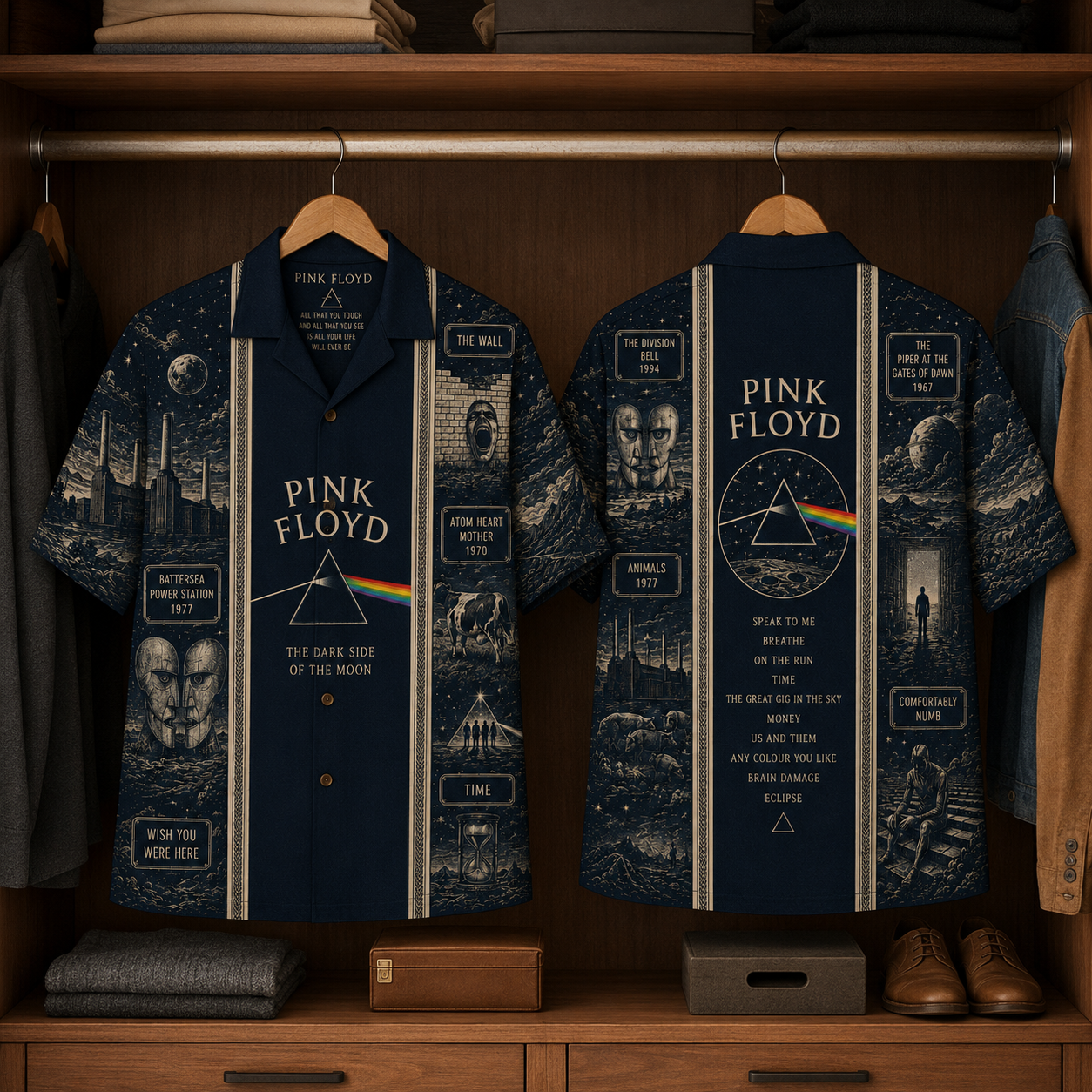 Pink Floyd Luxury Hawaiian Shirt - Designer Brand Inspired Hawaiian Special Edition